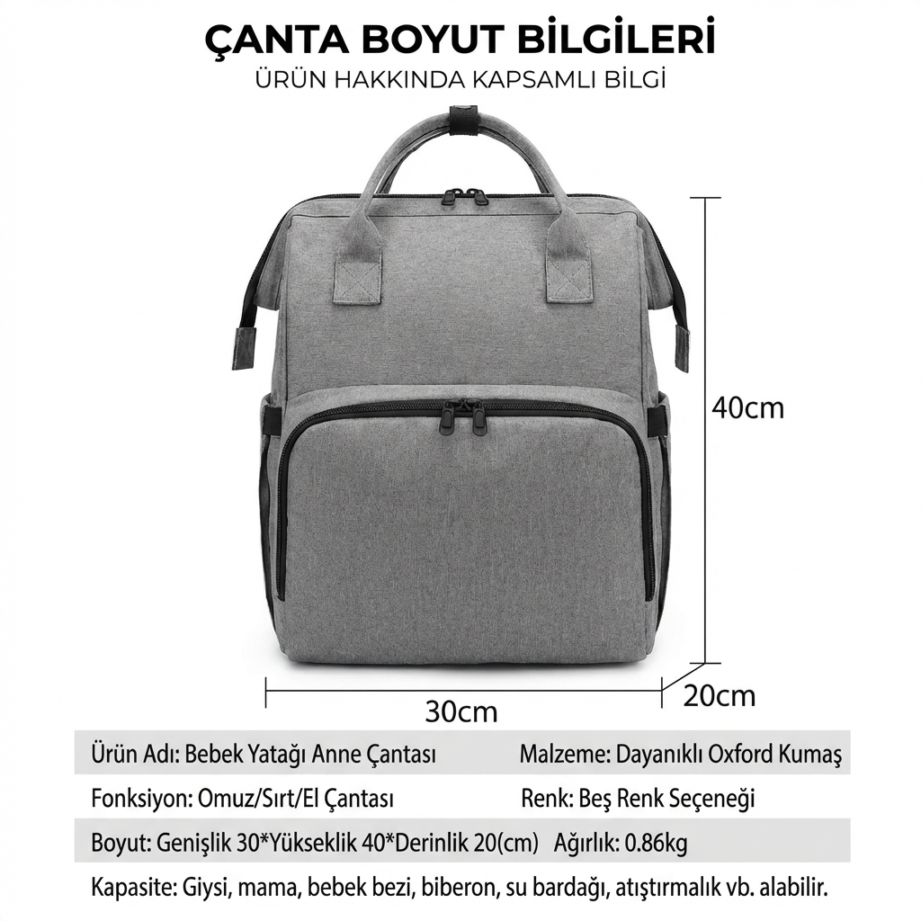 BlastBag® Yataklı Anne-Bebek Çantası