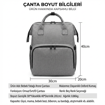 BlastBag® Yataklı Anne-Bebek Çantası
