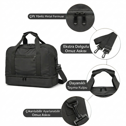 BlastBag® Ayakkabı Bölmeli Seyahat ve Spor Çantası