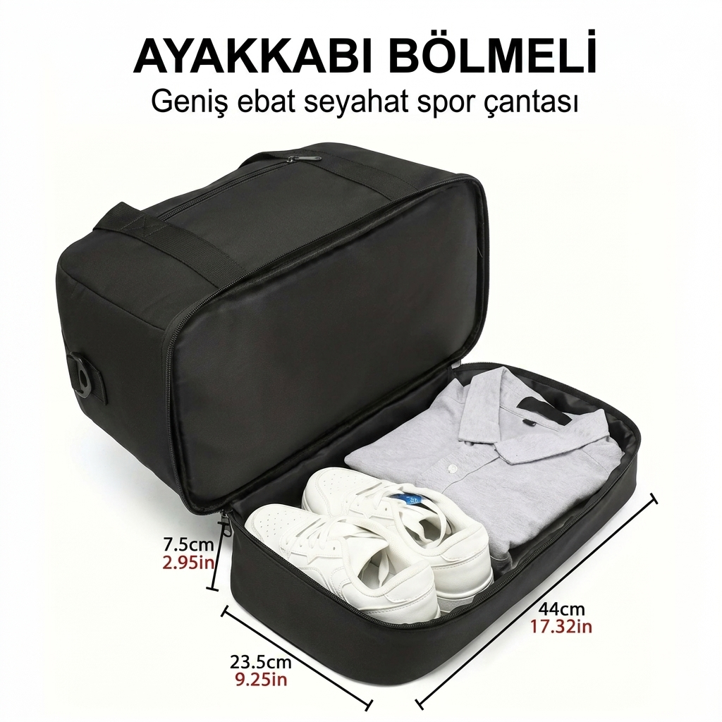 BlastBag® Ayakkabı Bölmeli Seyahat ve Spor Çantası