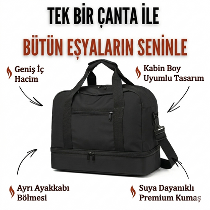 BlastBag® Ayakkabı Bölmeli Seyahat ve Spor Çantası